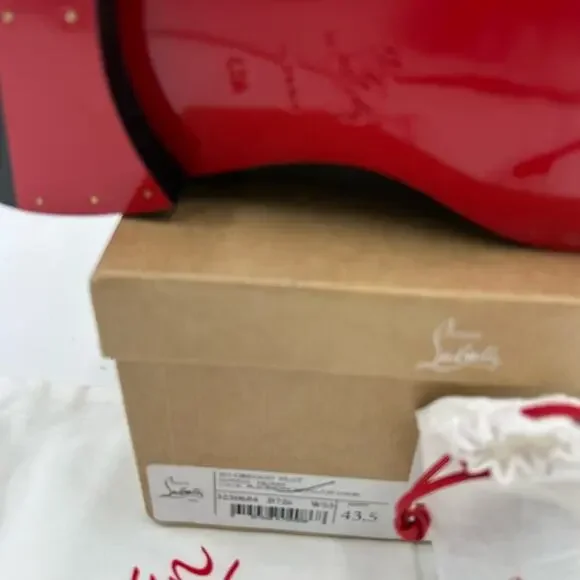 Christian Louboutin men's so greggo Black Patent Leather spike heel Oxford 43.5